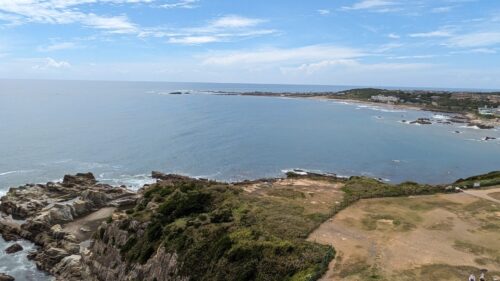 犬吠埼灯台から見た海岸の地形