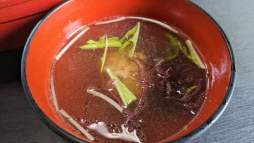 郷土料理きみ野の船盛り海鮮丼の椀物