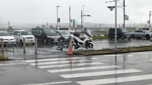 佐原の道の駅水の郷さわらでのゲリラ豪雨